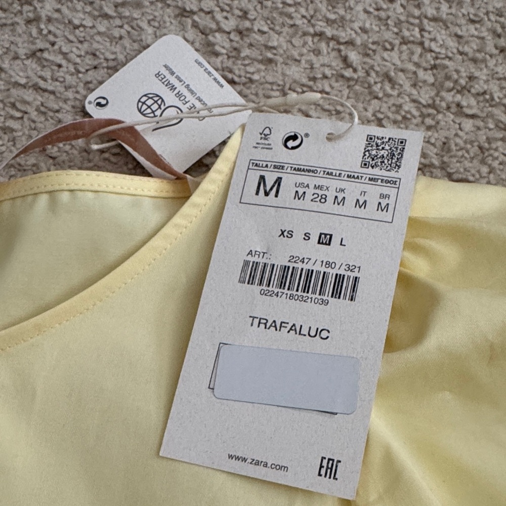 Zara Yellow Ruffled Blouse - Picture 2 of 4
